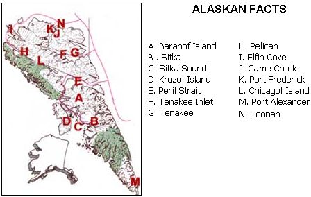 
Alaskan facts map.
